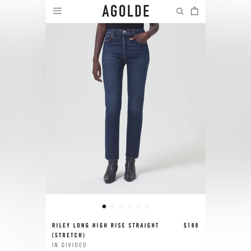 AGOLDE RILEY LONG HIGH RISE STRAIGHT
(STRETCH)
IN DIVIDED
